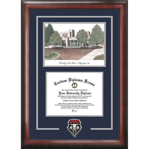 University Of New Mexico "spirit" Graduate Frame With Campus Image