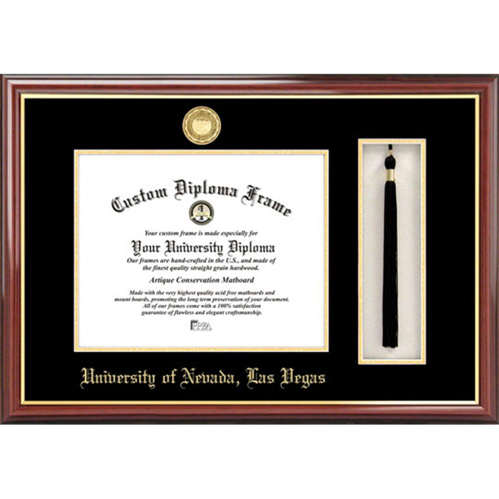 University Of Nevada,las Vegas Tassel Box And Diploma Frame