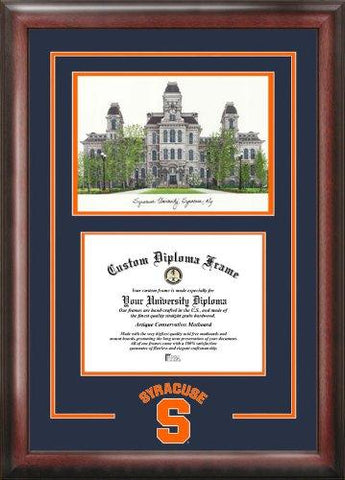 Syracuse University Spirit Graduate Frame With Campus Image