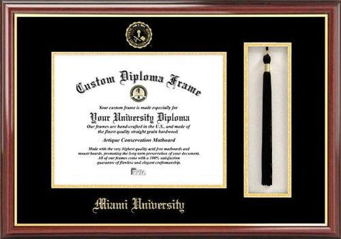 Miami University Ohio Tassel Box And Diploma Frame