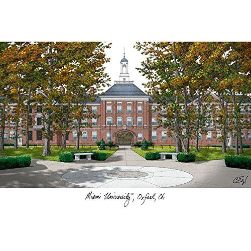 Miami University Ohio Campus Images Lithograph Print