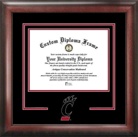 Ncaa Cincinnati Bearcats Spirit Diploma Frame, 8.5 X 11, Mahogany