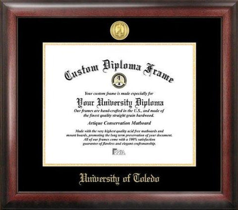 University Of Toledo Gold Embossed Diploma Frame