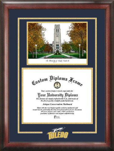 University Of Toledo Spirit Graduate Frame With Campus Image