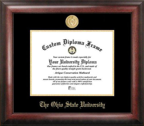 Ohio State University Gold Embossed Diploma Frame