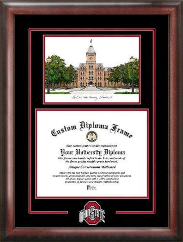 Ohio State University Spirit Graduate Frame With Campus Image