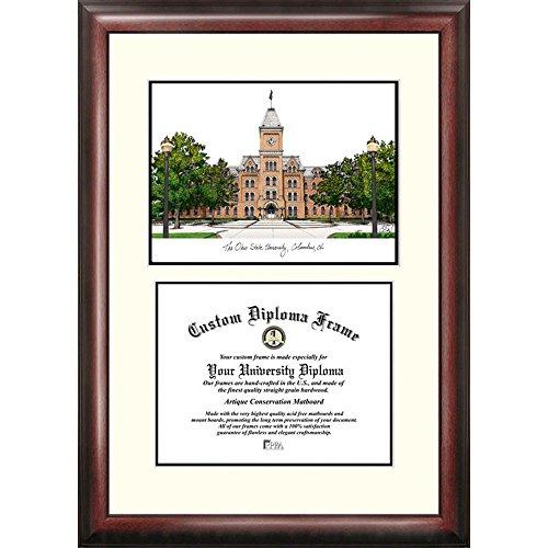 Ohio State Buckeyes Framed Scholar Diploma Frame With Lithograph