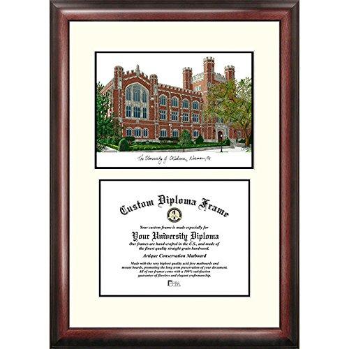 Oklahoma Sooners Framed Scholar Diploma Frame With Lithograph