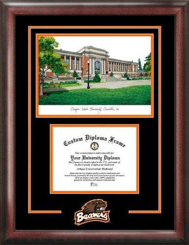 Oregon State University Spirit Graduate Frame With Campus Image