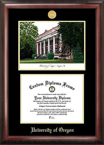 Oregon Ducks Diploma Frame With Limited Edition Lithograph