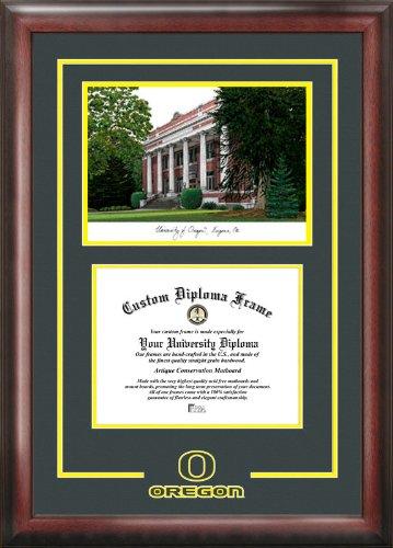 University Of Oregon Spirit Graduate Frame With Campus Image