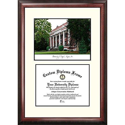 Oregon Ducks Framed Scholar Diploma Frame With Lithograph