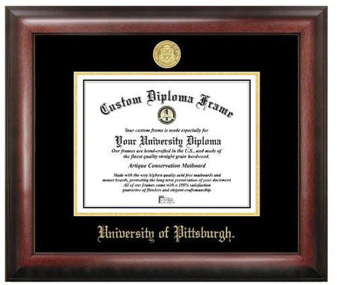 University Of Pittsburgh Gold Embossed Diploma Frame