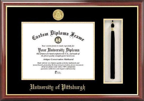 University Of Pittsburgh Tassel Box And Diploma Frame