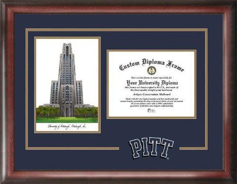 University Of Pittsburgh Spirit Graduate Frame With Campus Image