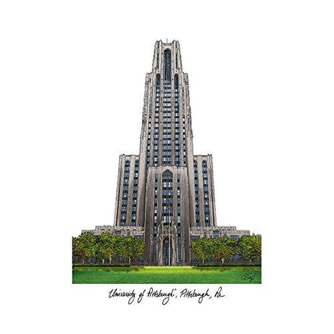 Campus Images University Of Pittsburgh Campus Images Lithograph Print