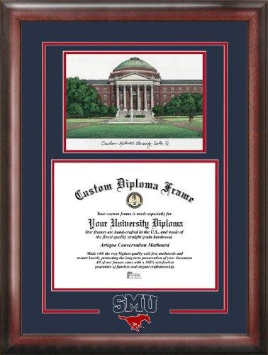 Southern Methodist University Spirit Graduate Frame With Campus Image