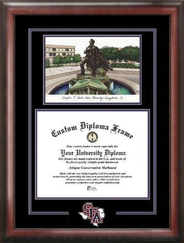 Stephen F Austin Spirit Graduate Frame With Campus Image