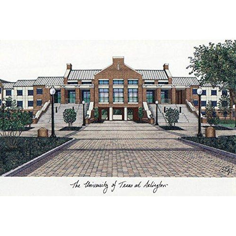 University Of Texas, Arlington Campus Images Lithograph Print