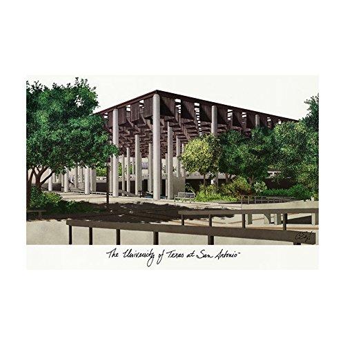 University Of Texas, San Antonio Campus Images Lithograph Print