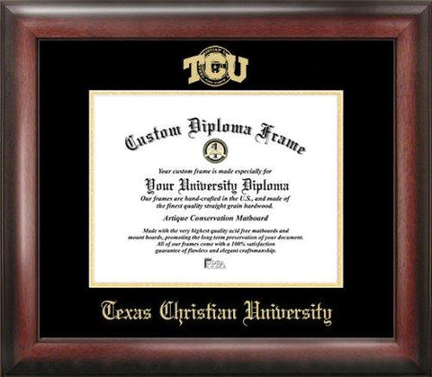 Texas Christian University Gold Embossed Diploma Frame