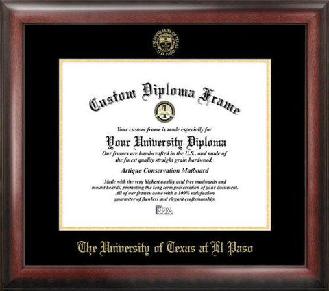 University Of Texas, El Paso Gold Embossed Diploma Frame