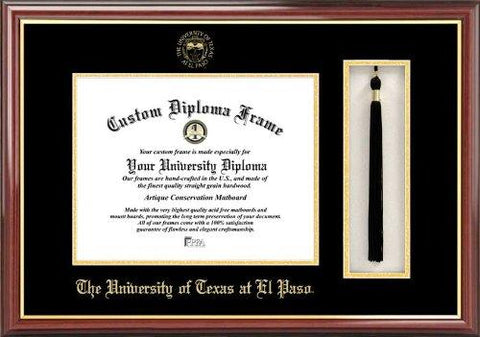 University Of Texas, El Paso Tassel Box And Diploma Frame