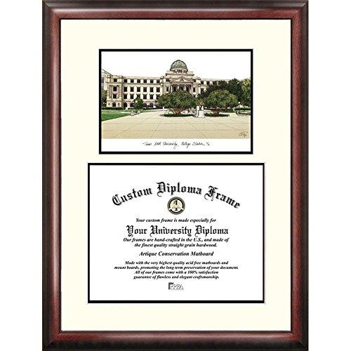 Texas A&m Aggies Framed Scholar Diploma Frame With Lithograph