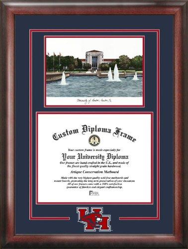 University Of Houston Spirit Graduate Frame With Campus Image