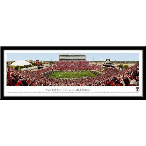 Texas Tech Jones At&t Stadium Framed Panoramic Stadium Print