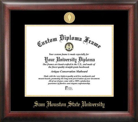 Sam Houston State Gold Embossed Diploma Frame