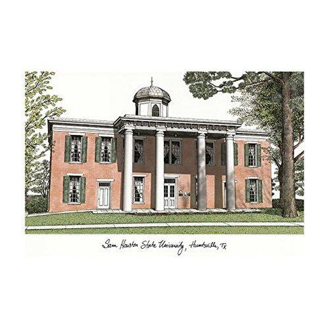 Campus Images Sam Houston State Campus Images Lithograph Print