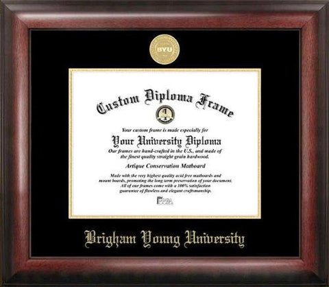 Brigham Young University Gold Embossed Diploma Frame