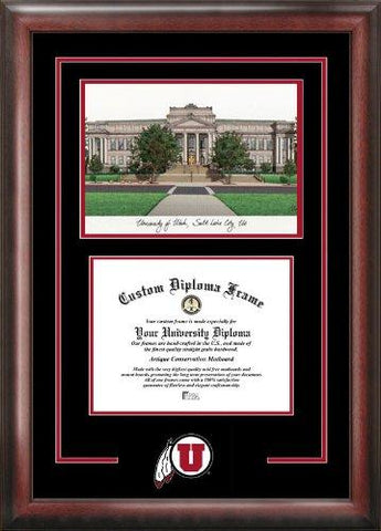 University Of Utah Spirit Graduate Frame With Campus Image