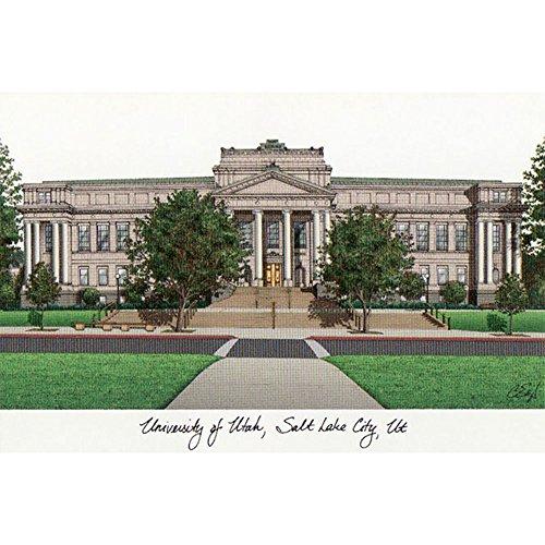 University Of Utah Campus Images Lithograph Print