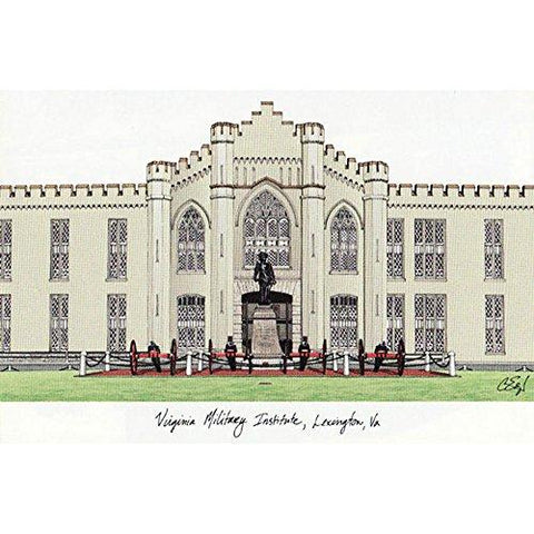 Virginia Military Institute Campus Images Lithograph Print