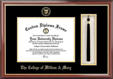 College Of William And Mary Tassel Box And Diploma Frame