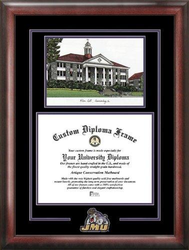 James Madison University Spirit Graduate Frame With Campus Image