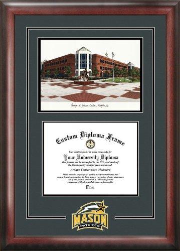 George Mason University Spirit Graduate Frame With Campus Image