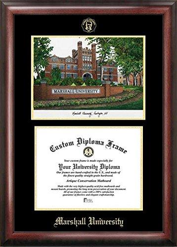 Marshall Thundering Herd Diploma Frame With Limited Edition Lithograph