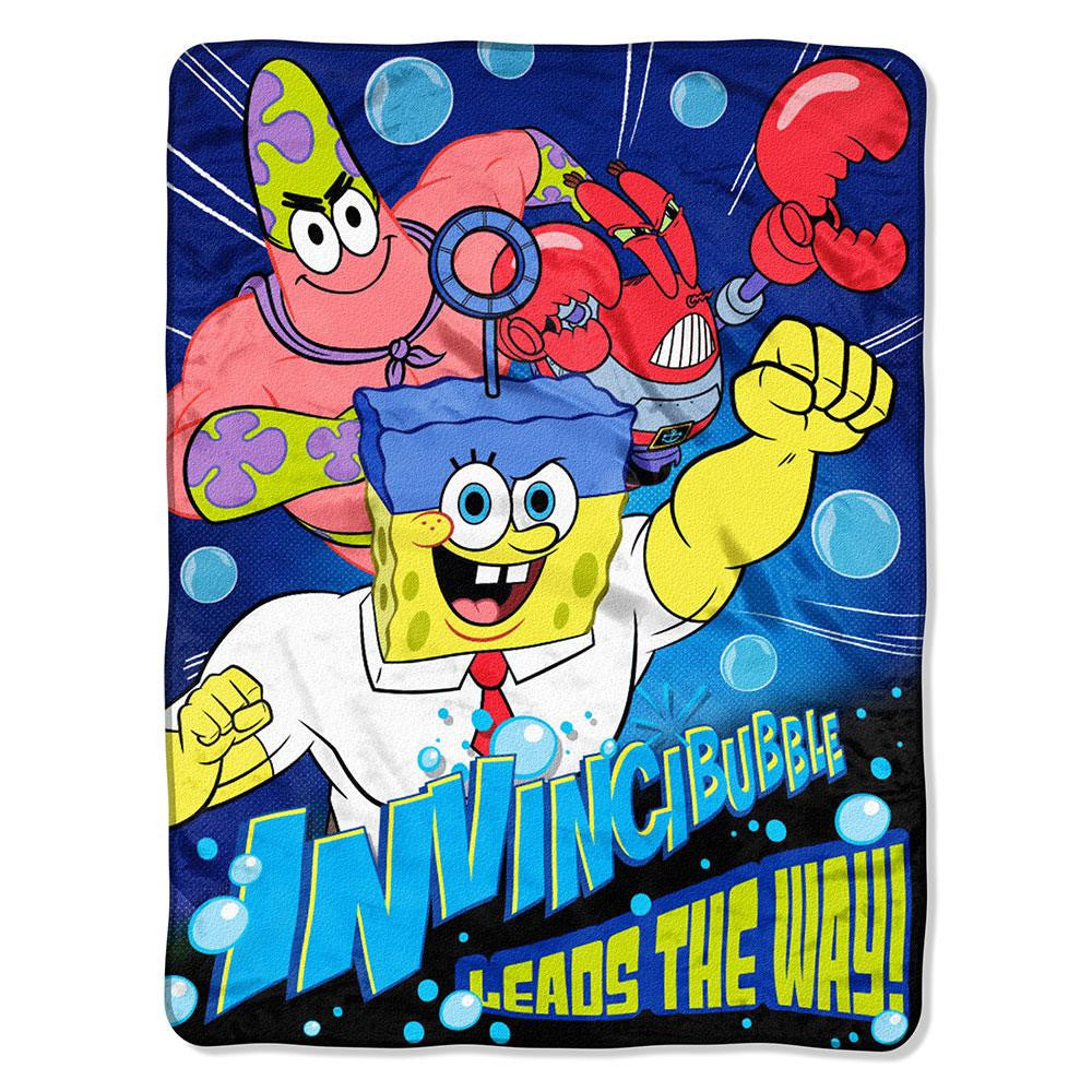 Spongebob Movie Lead The Way   Micro Raschel Blanket (46in X 60in)