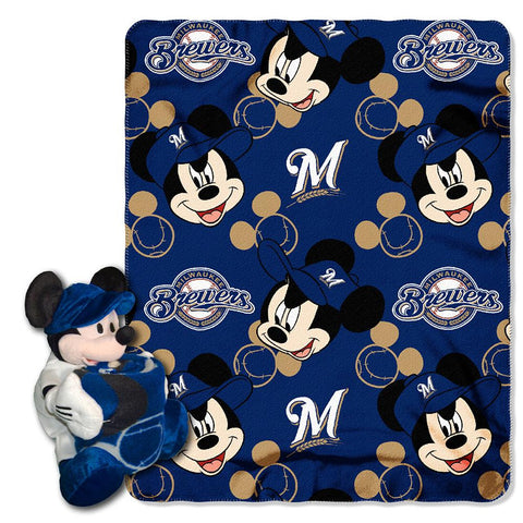 Milwaukee Brewers MLB Mickey Mouse with Throw Combo