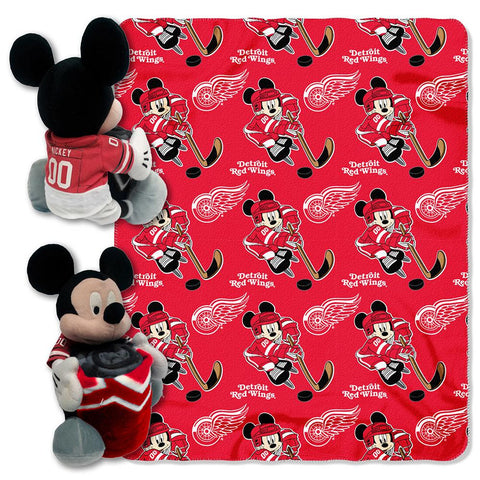 Detroit Red Wings NHL Mickey Mouse with Throw Combo