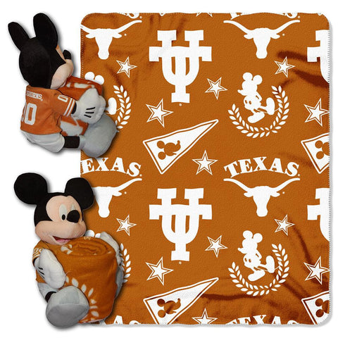 Texas Longhorns Ncaa Mickey Mouse With Throw Combo