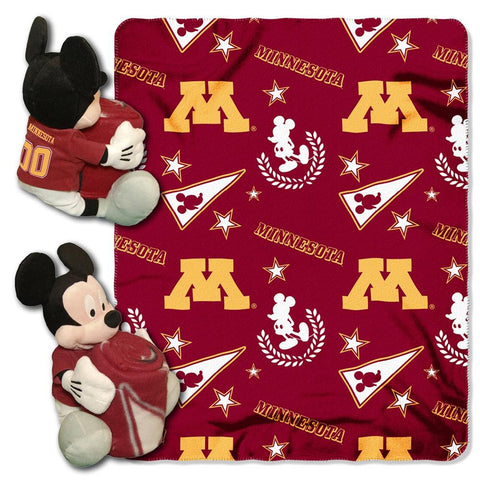 Minnesota Golden Gophers Ncaa Mickey Mouse With Throw Combo