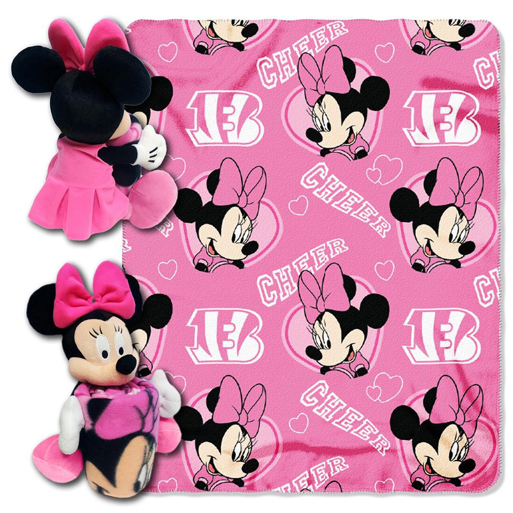 Cincinnati Bengals NFL Minnie Mouse with Throw Combo