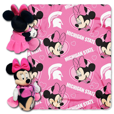 Michigan State Spartans Ncaa Minnie Mouse With Throw Combo