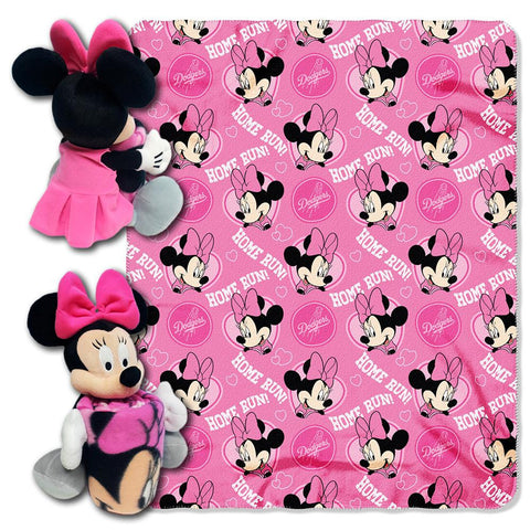 Los Angeles Dodgers MLB Minnie Mouse with Throw Combo