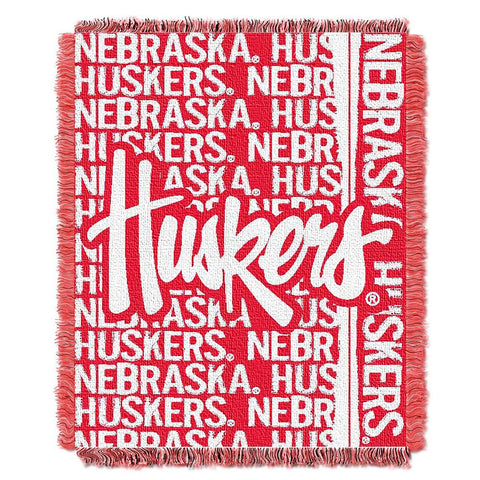 Nebraska Cornhuskers Ncaa Triple Woven Jacquard Throw (double Play) (48"x60")