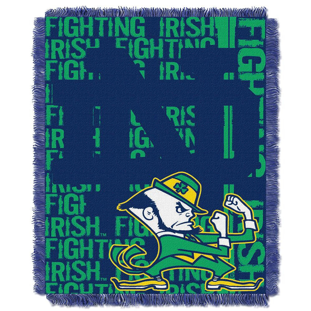 Notre Dame Fighting Irish Ncaa Triple Woven Jacquard Throw (double Play Series) (48"x60")